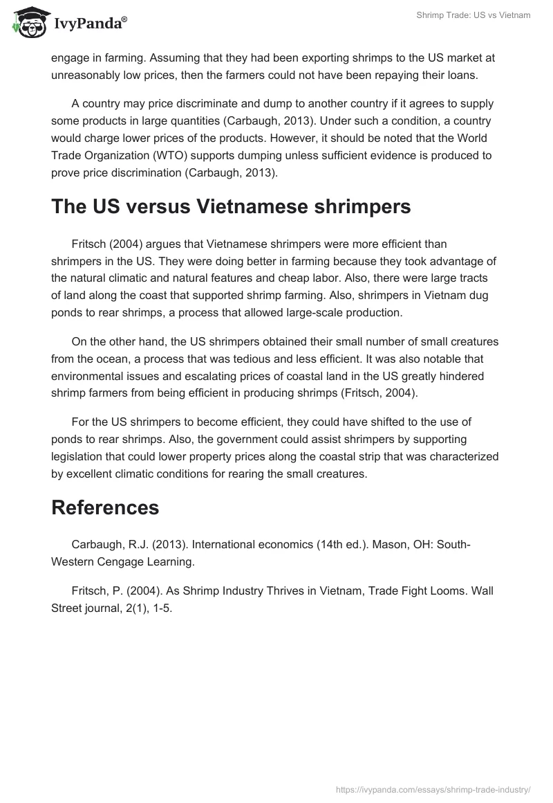 Shrimp Trade: US vs Vietnam. Page 2