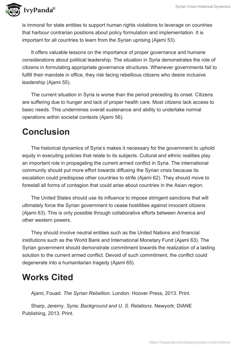 Syrian Crisis Historical Dynamics. Page 4