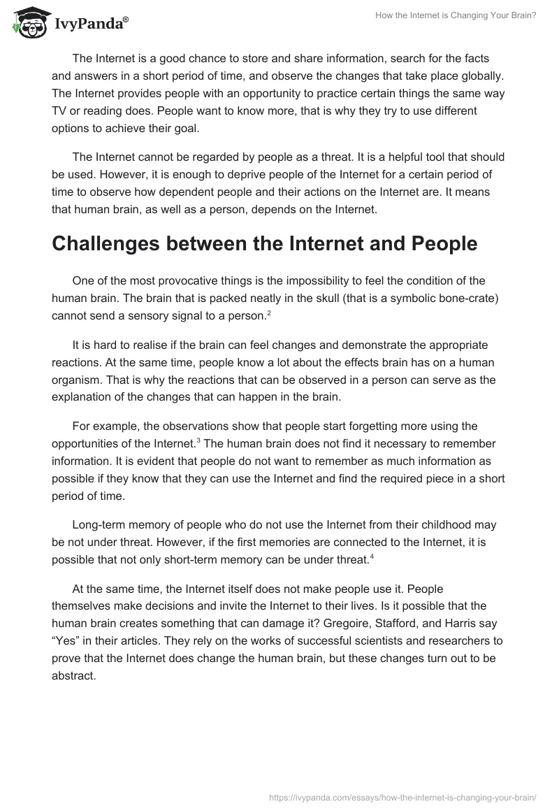 How the Internet is Changing Your Brain?. Page 2