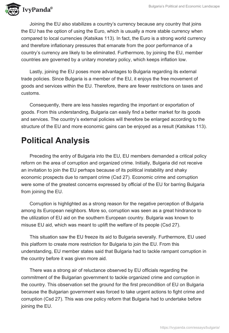 Bulgaria’s Political and Economic Landscape. Page 4