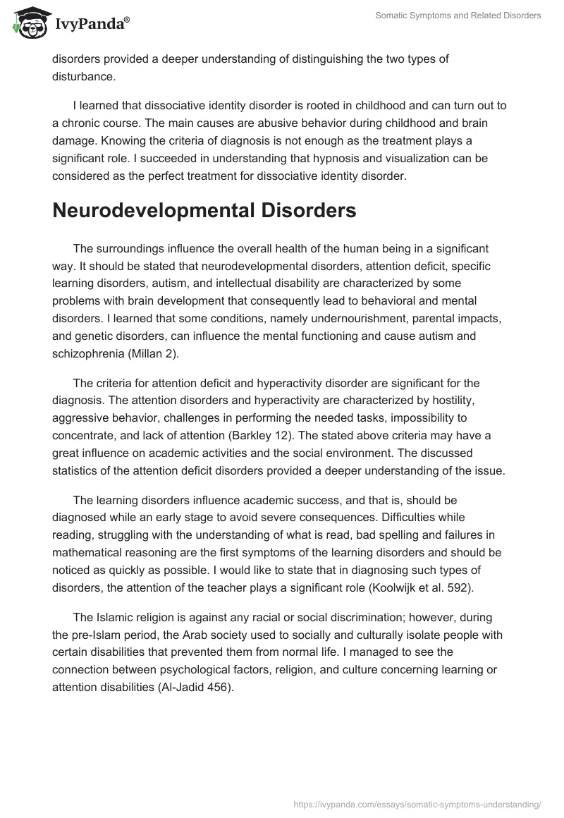 Somatic Symptoms and Related Disorders. Page 2