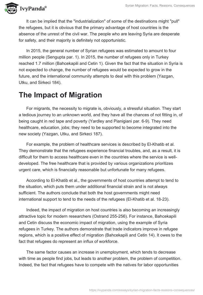 Syrian Migration: Facts, Reasons, Consequences. Page 2