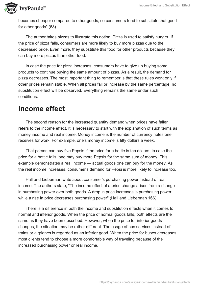 Income Effect and Substitution Effect. Page 3