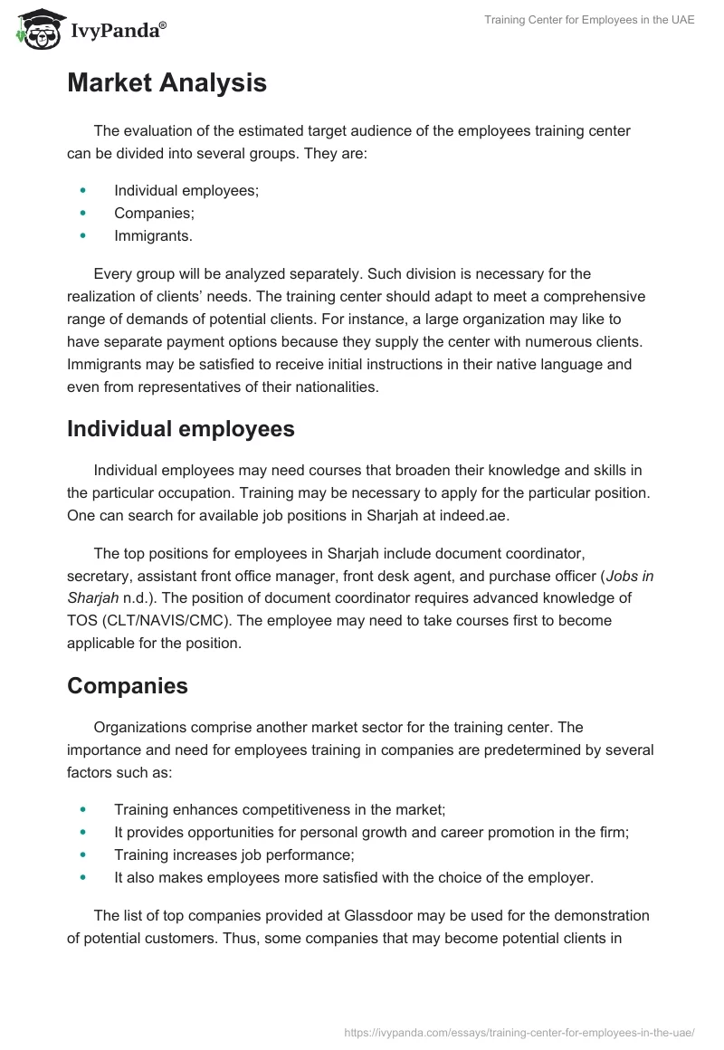 Training Center for Employees in the UAE. Page 4