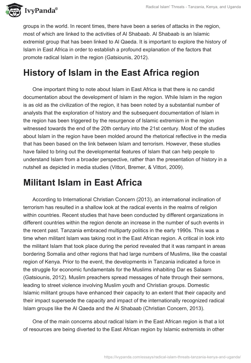 Radical Islam' Threats - Tanzania, Kenya, and Uganda. Page 2