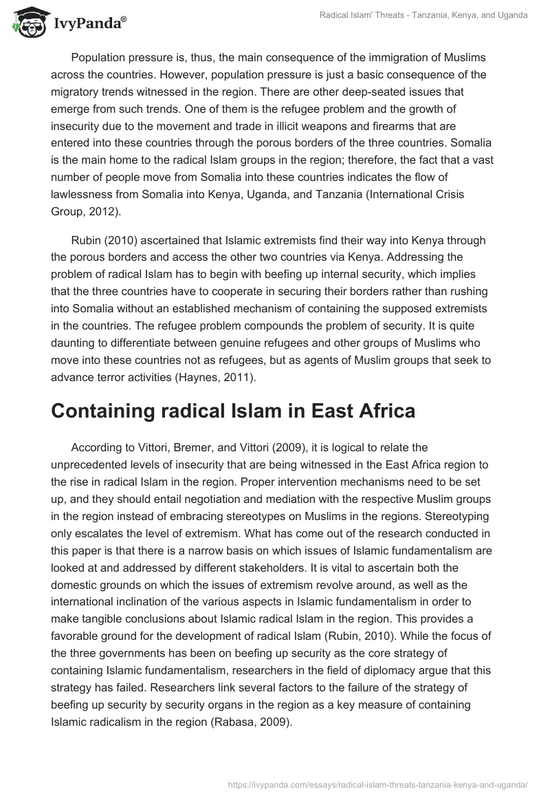 Radical Islam' Threats - Tanzania, Kenya, and Uganda. Page 5