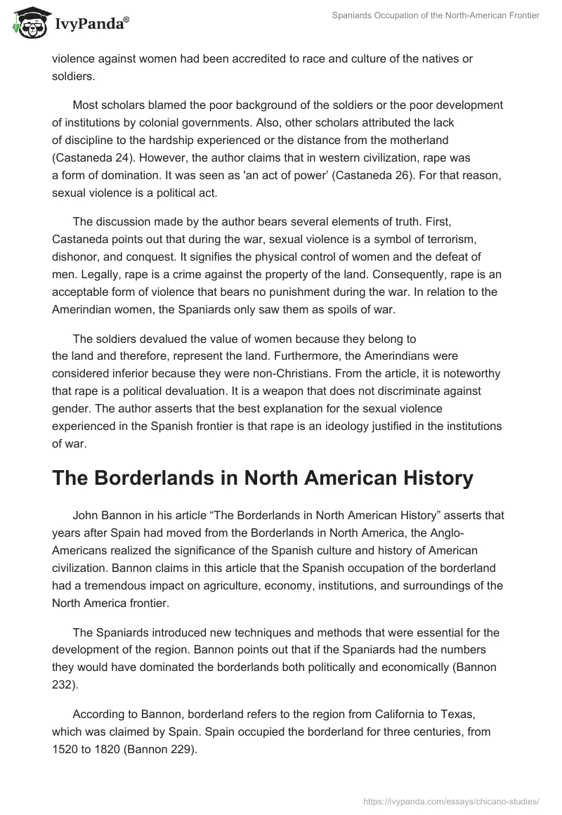 Spaniards Occupation of the North-American Frontier. Page 3