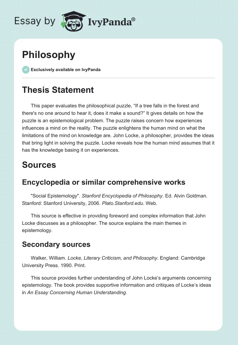 Philosophy. Page 1