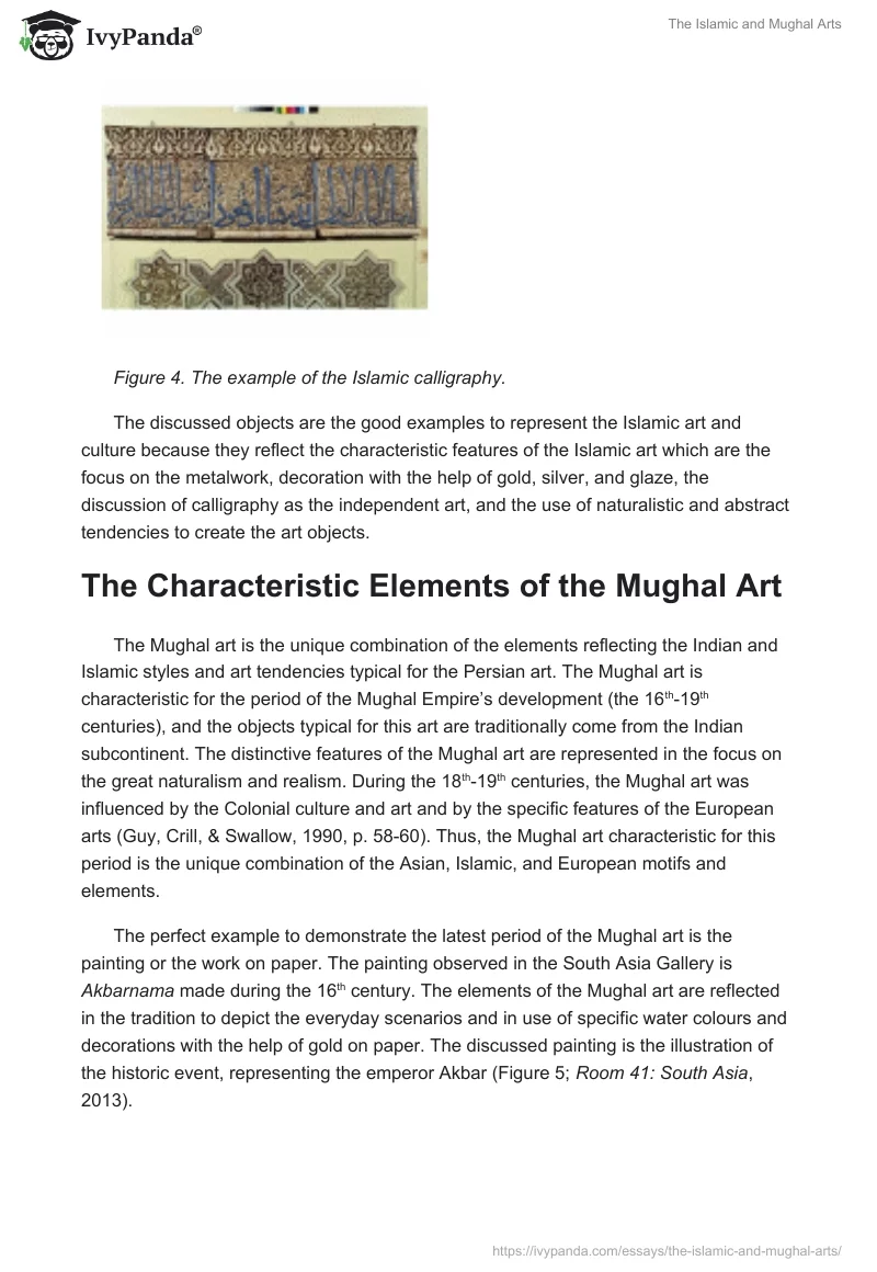 The Islamic and Mughal Arts. Page 4