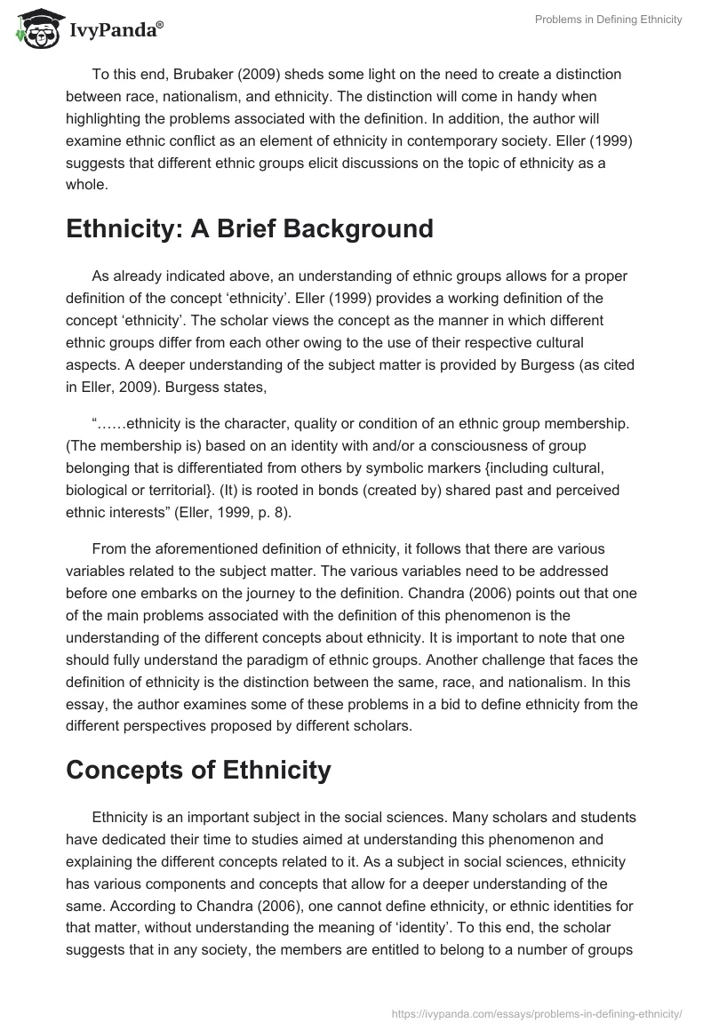 Problems in Defining Ethnicity. Page 2