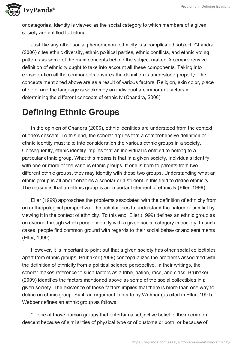 Problems in Defining Ethnicity. Page 3