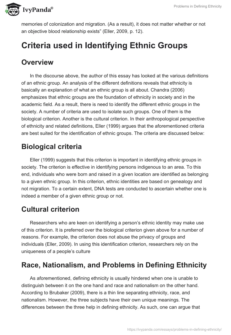 Problems in Defining Ethnicity. Page 4