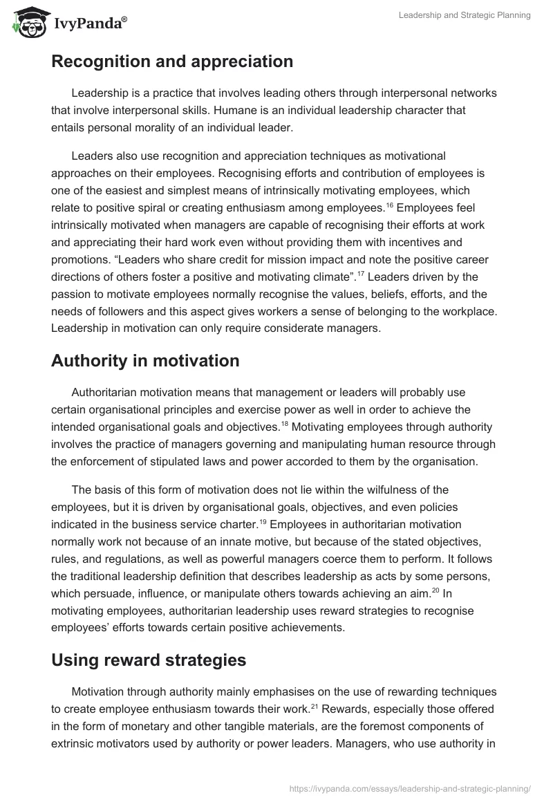 Leadership and Strategic Planning. Page 4