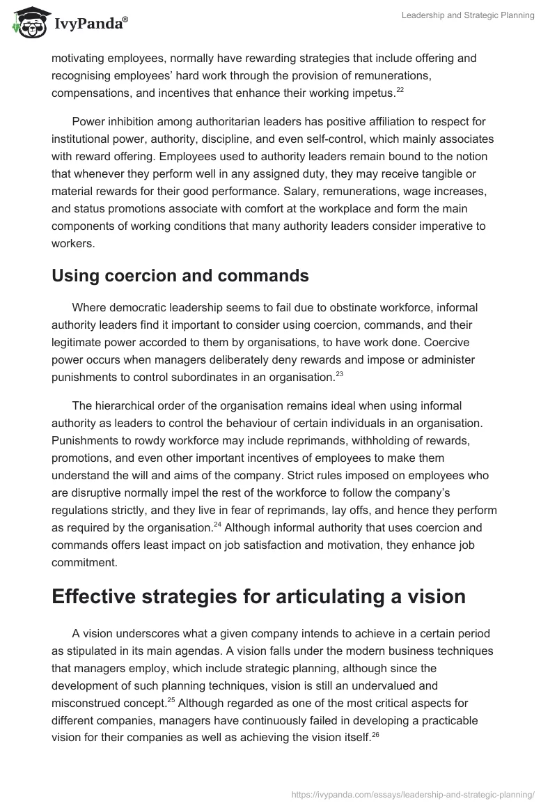 Leadership and Strategic Planning. Page 5