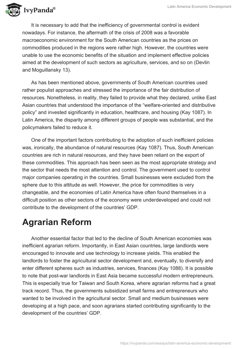 Latin America Economic Development. Page 3