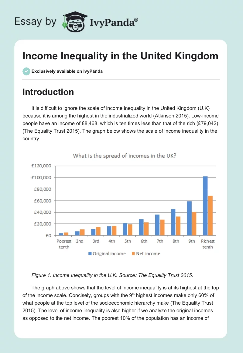 Income Inequality in the United Kingdom. Page 1