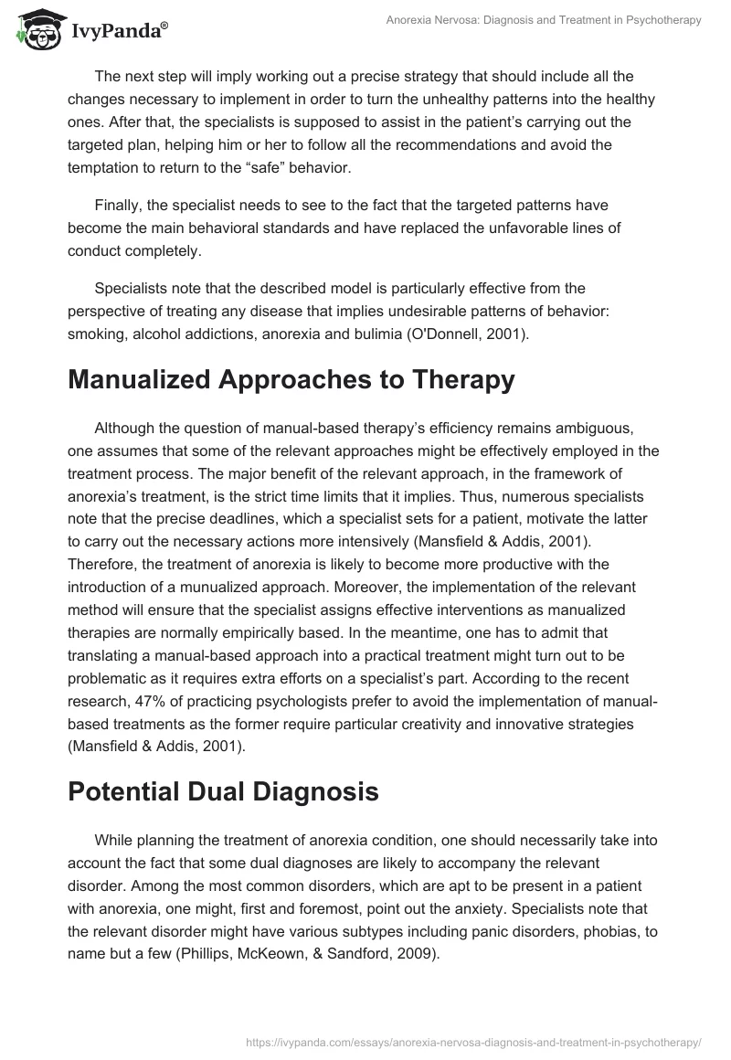 Anorexia Nervosa: Diagnosis and Treatment in Psychotherapy. Page 4