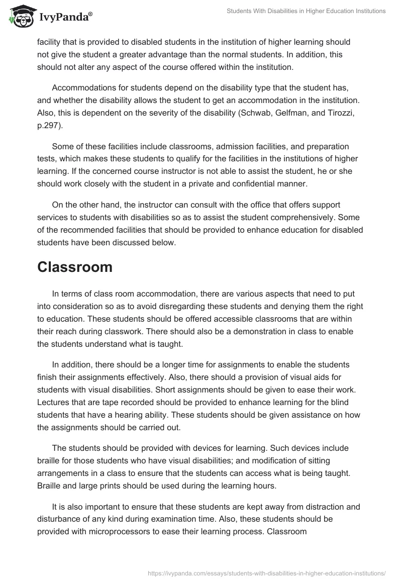 Students With Disabilities in Higher Education Institutions. Page 3