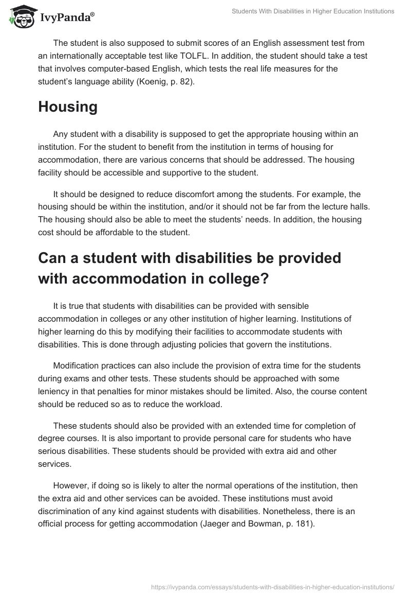 Students With Disabilities in Higher Education Institutions. Page 5