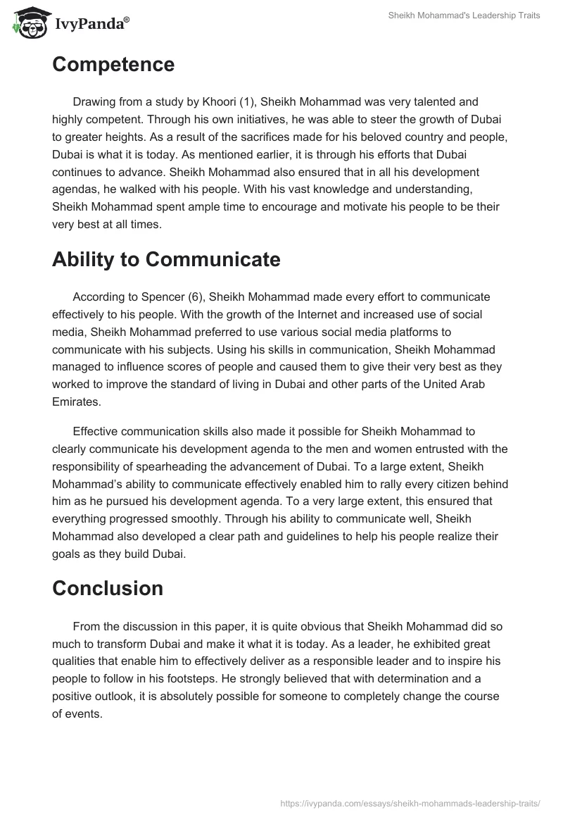 Sheikh Mohammad's Leadership Traits. Page 3