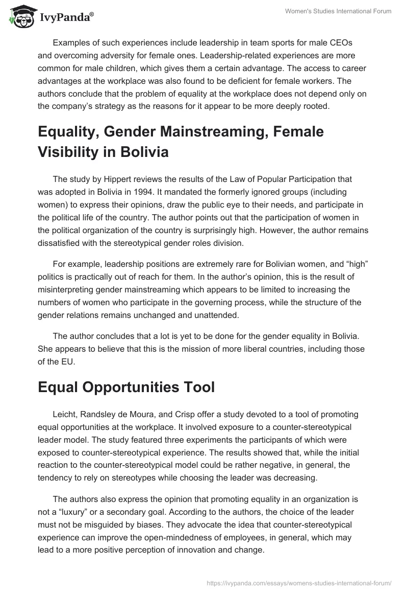 Women's Studies International Forum. Page 2