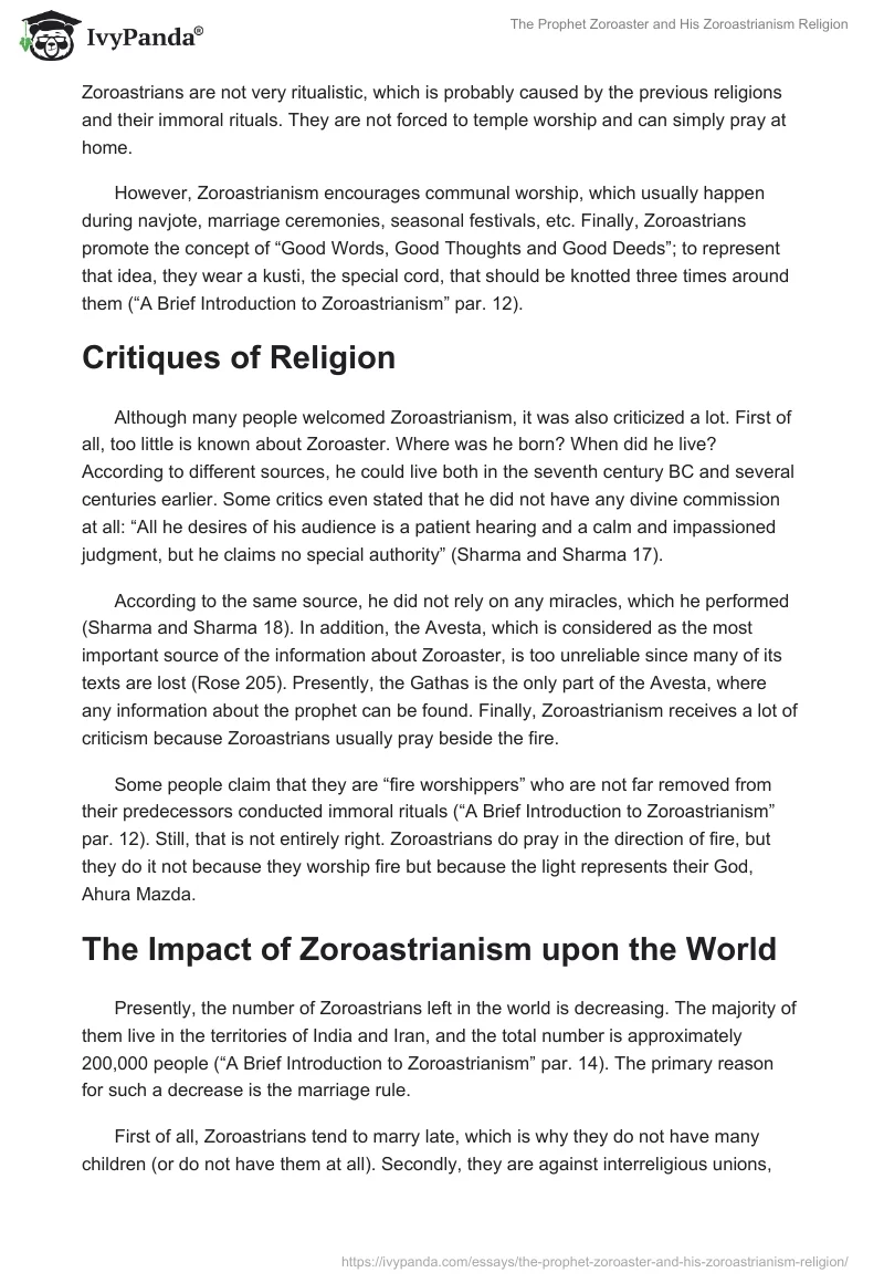The Prophet Zoroaster and His "Zoroastrianism" Religion. Page 3