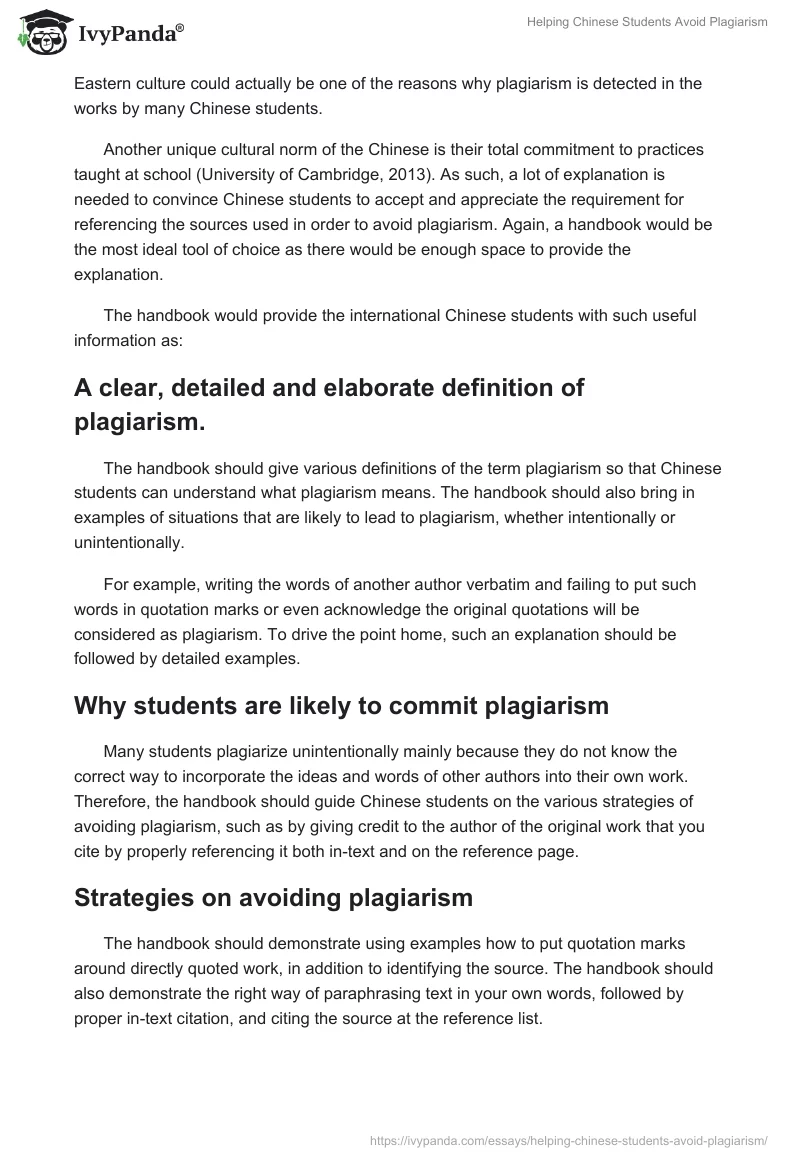 Helping Chinese Students Avoid Plagiarism. Page 2