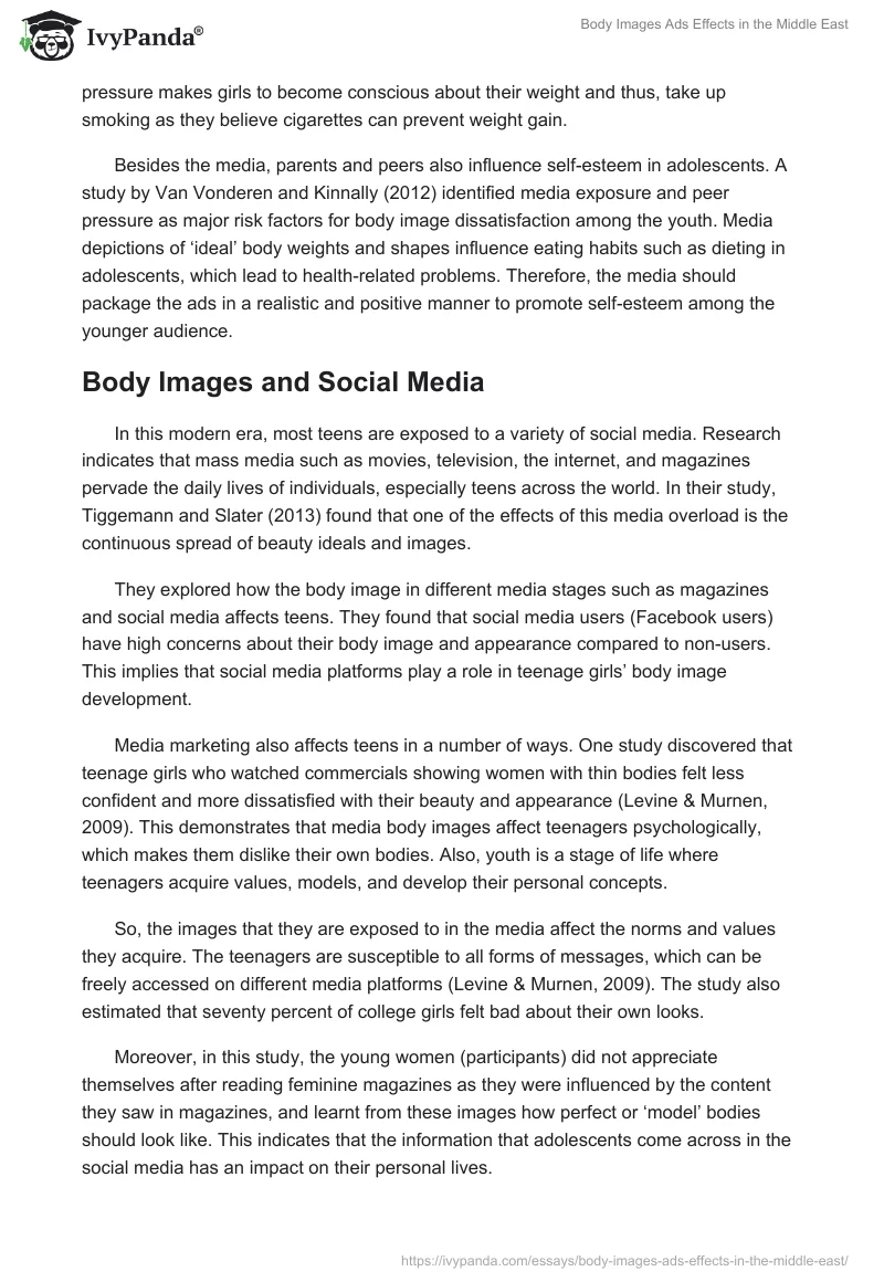 Body Images Ads Effects in the Middle East. Page 4