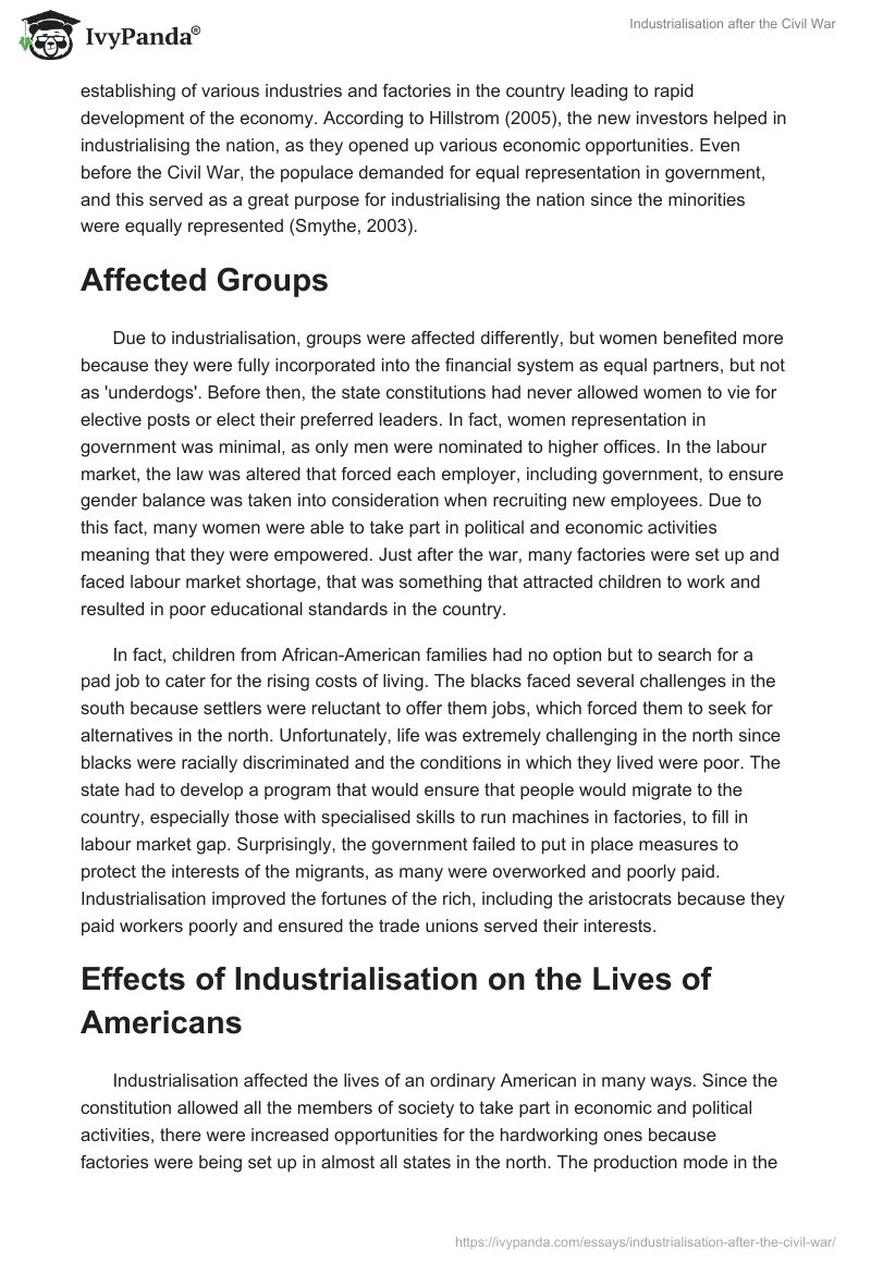 Industrialisation After the Civil War. Page 2