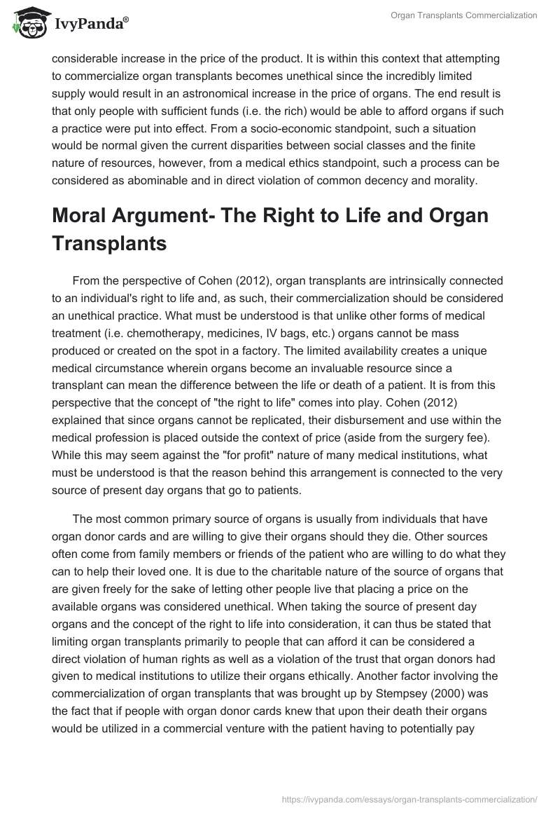 Organ Transplants Commercialization. Page 2