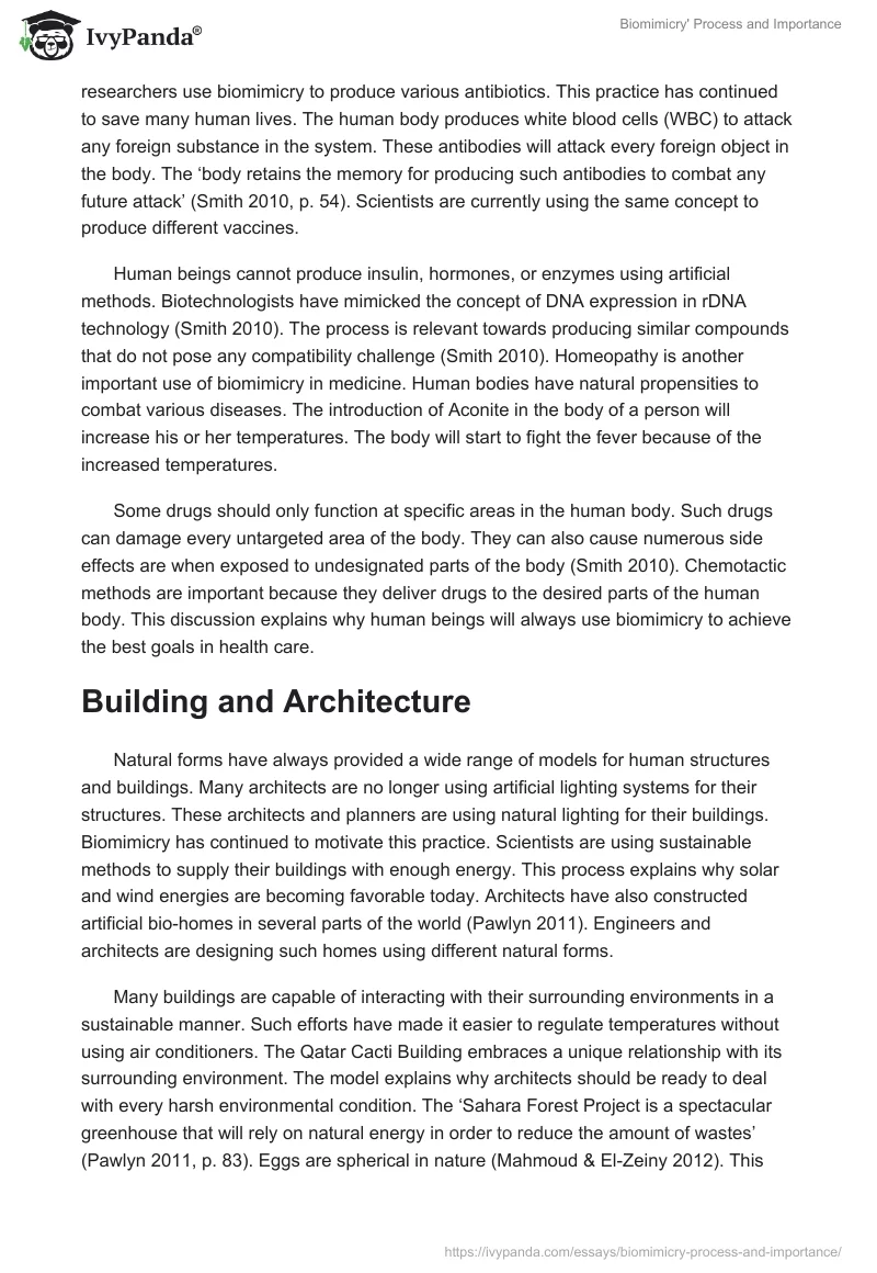 Biomimicry' Process and Importance. Page 3