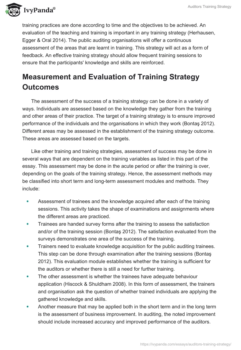 Auditors Training Strategy. Page 4