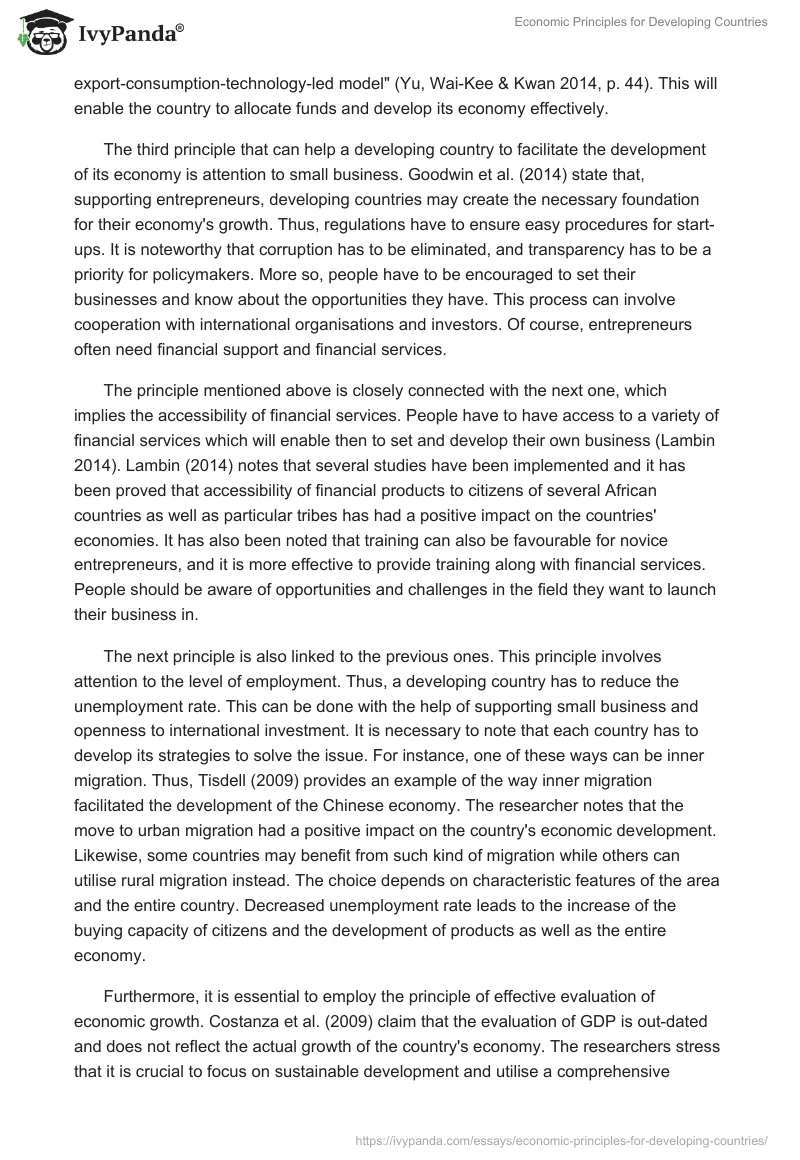 Economic Strategies for Developing Countries: Growth and Stability. Page 2