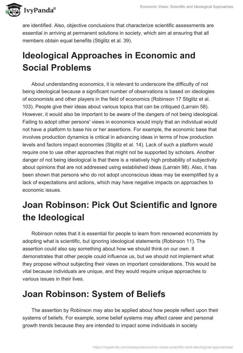 Economic Views: Scientific and Ideological Approaches. Page 3