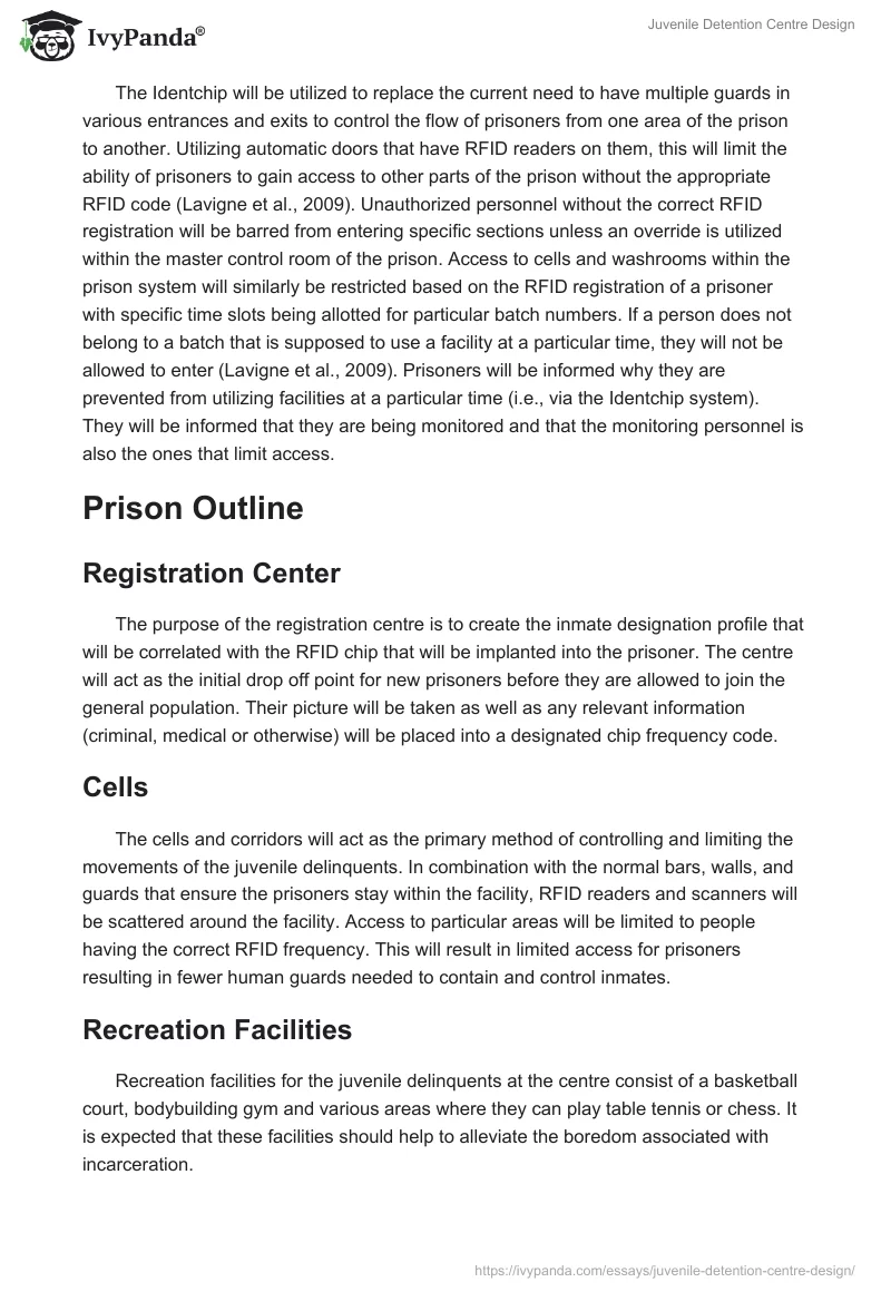 Juvenile Detention Centre Design. Page 2
