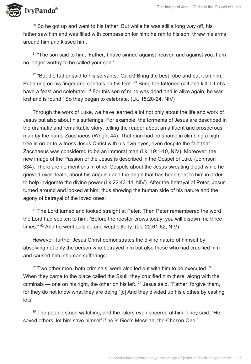 The Image of Jesus Christ in the Gospel of Luke. Page 3