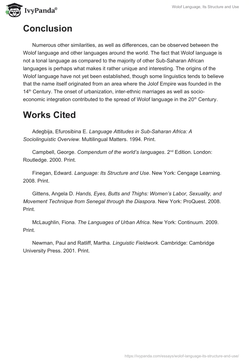 Wolof Language, Its Structure and Use. Page 4