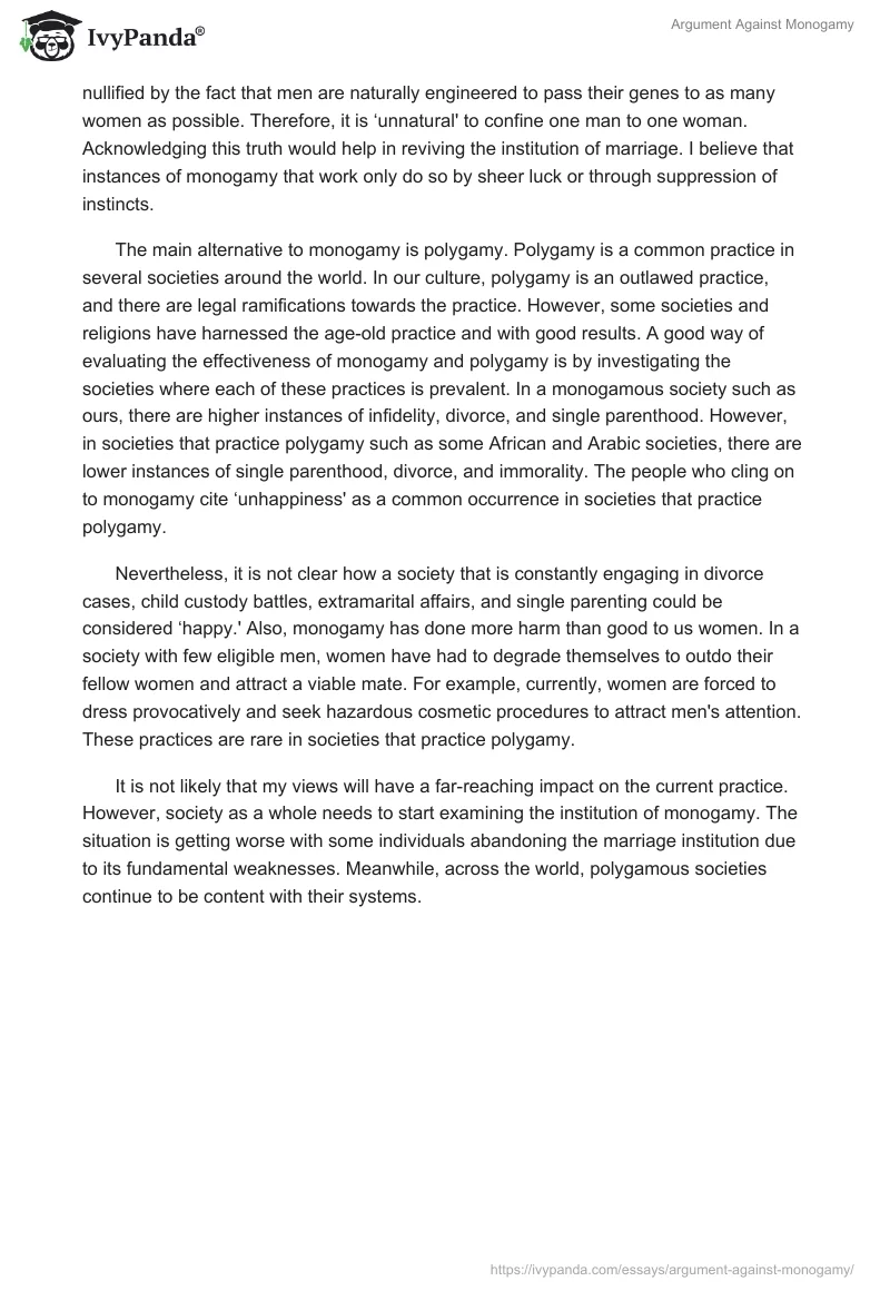 Argument Against Monogamy. Page 3