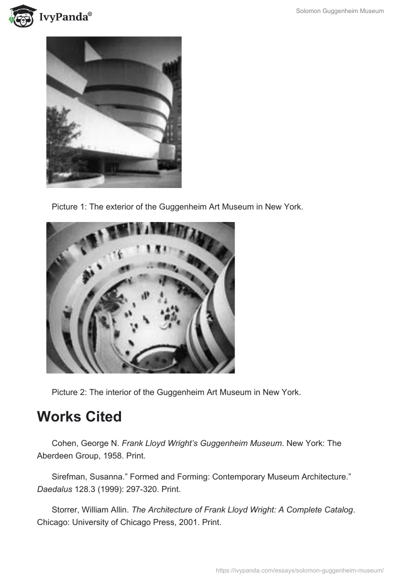 Solomon Guggenheim Museum. Page 3