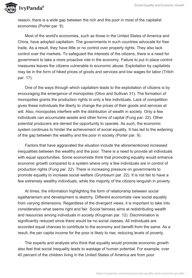 Social Equality and Economic Growth. Page 3
