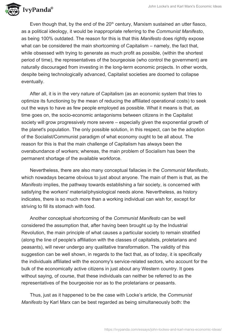 John Locke's and Karl Marx's Economic Ideas. Page 4