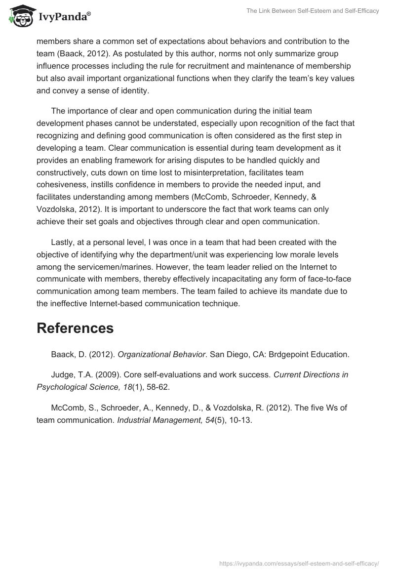 The Link Between Self-Esteem and Self-Efficacy. Page 2