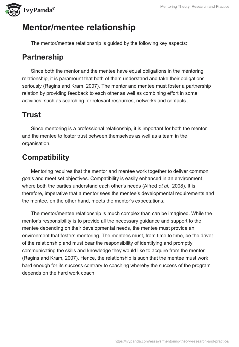 Mentoring Theory, Research and Practice. Page 2