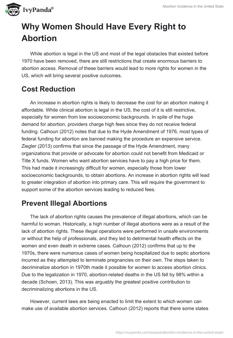 Abortion Incidence in the United State. Page 2