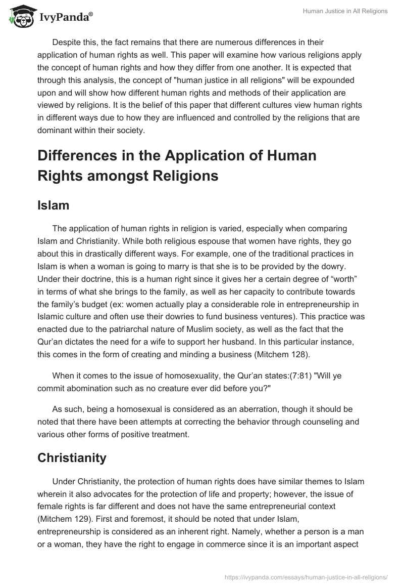 Human Justice in All Religions. Page 2