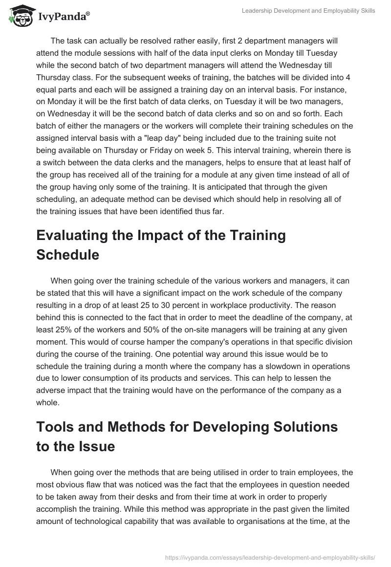 Leadership Development and Employability Skills. Page 2