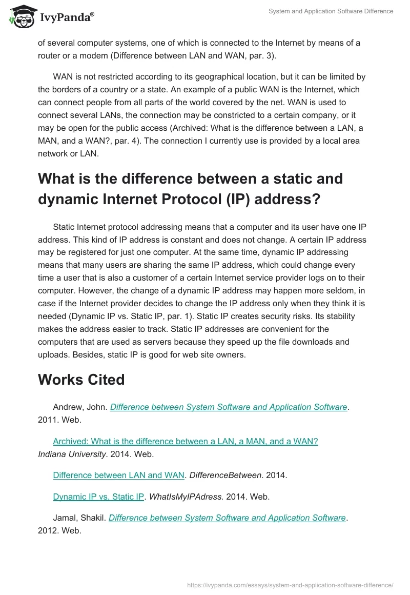 System and Application Software Difference. Page 2