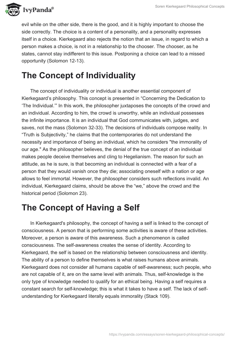 Soren Kierkegaard Philosophical Concepts. Page 2