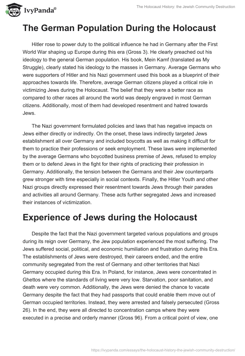 The Holocaust History: the Jewish Community Destruction. Page 3