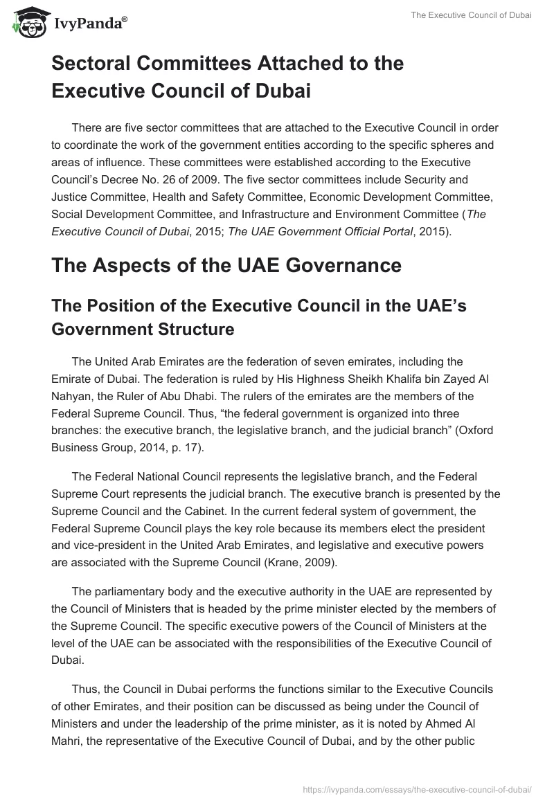 The Executive Council of Dubai. Page 2